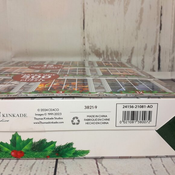 Thomas Kinkade 12 Days Of Christmas Puzzle 12 Mini Tins Makes 500 Piece Puzzle - Picture 9 of 11